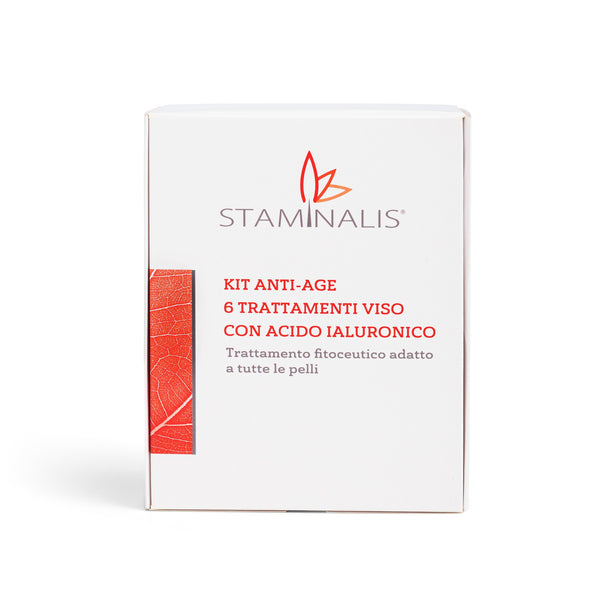 KIT ANTI-AGE - 6 TRATTAMENTI VISO CON ACIDO IALURONICO - Trattamento fitoceutico adatto a tutte le pelli